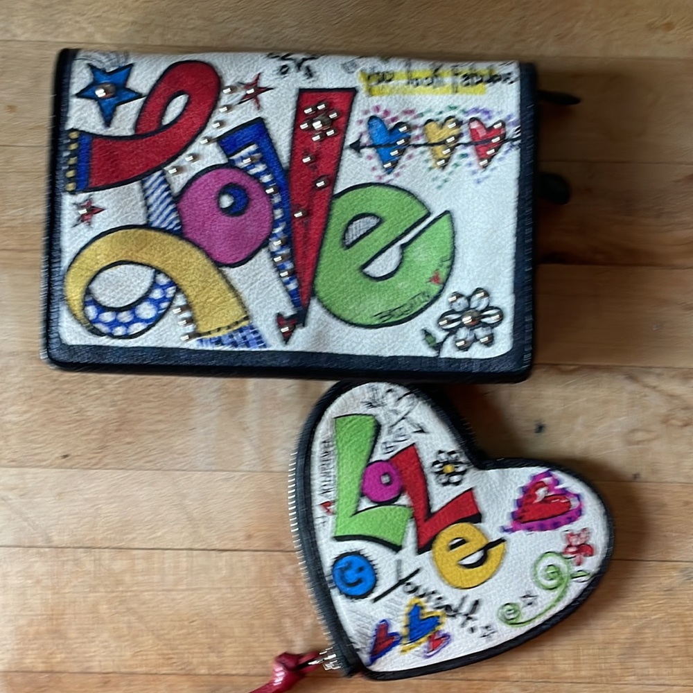 Brighton Love Scribble Crossbody Wallet and Coin Purse